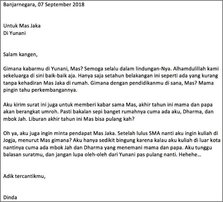 Contoh Surat Balasan Pribadi Perusahaan