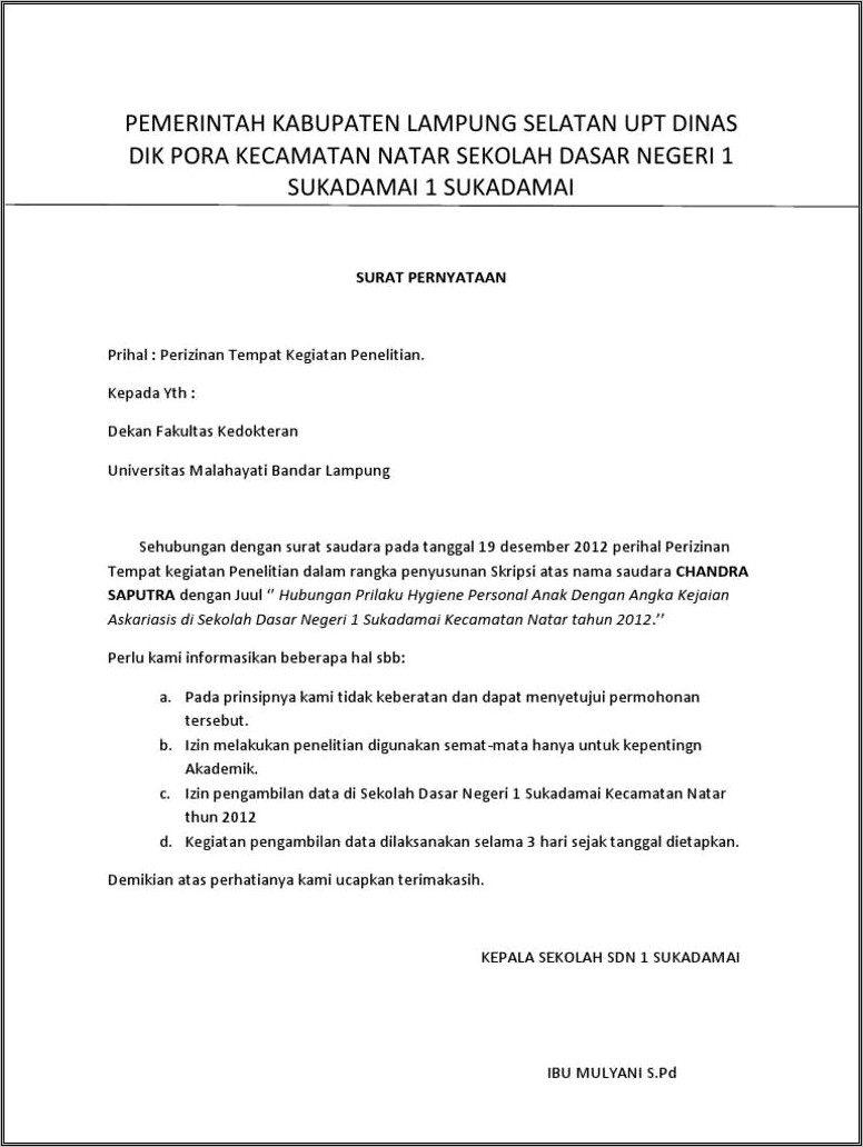 Contoh Surat Balasan Surat Dinas