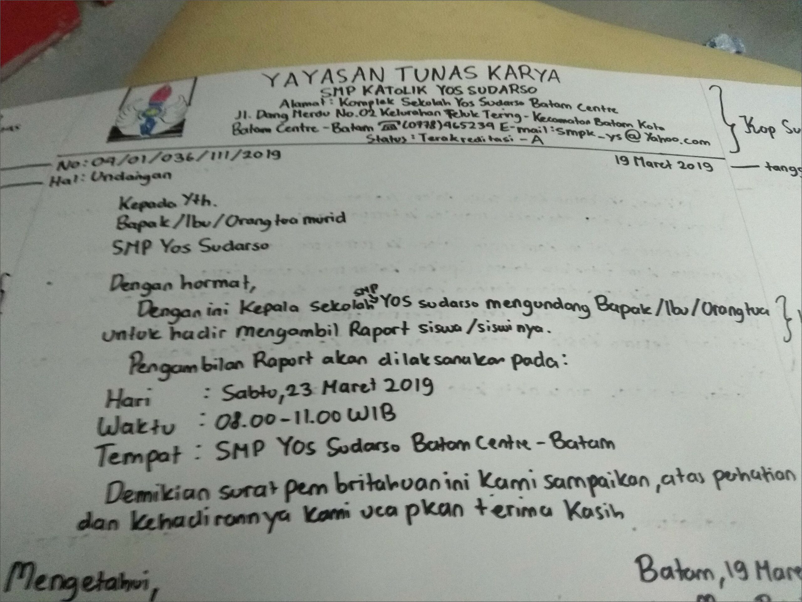 Contoh Surat Balasan Untuk Dinas Kesehatan