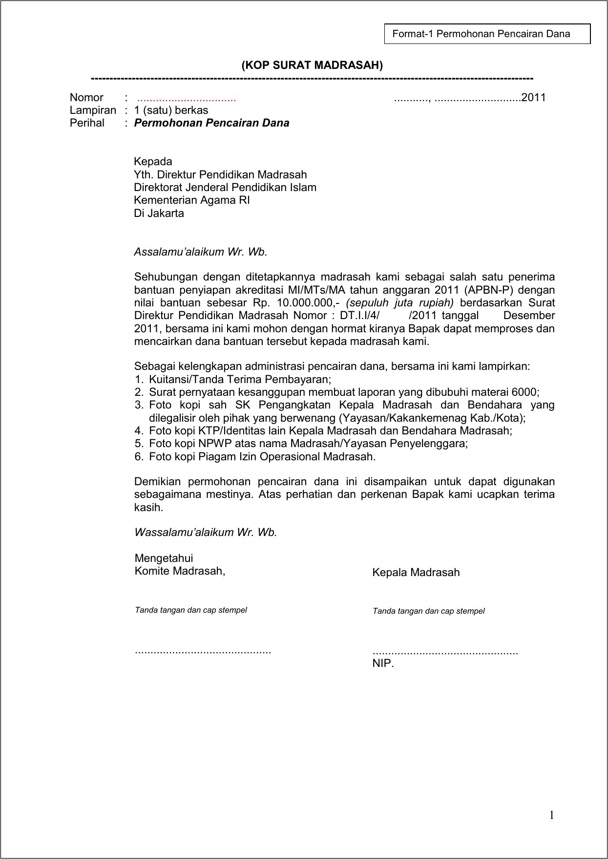 Contoh Surat Bantuan Dana Direksi Ke Perusahaan