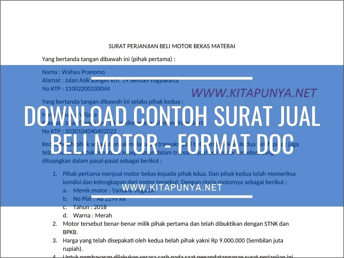 Contoh Surat Barter Barang Perusahaan