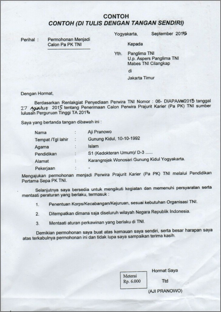 Contoh Surat Dinas Ajen Tni Ad Pdf