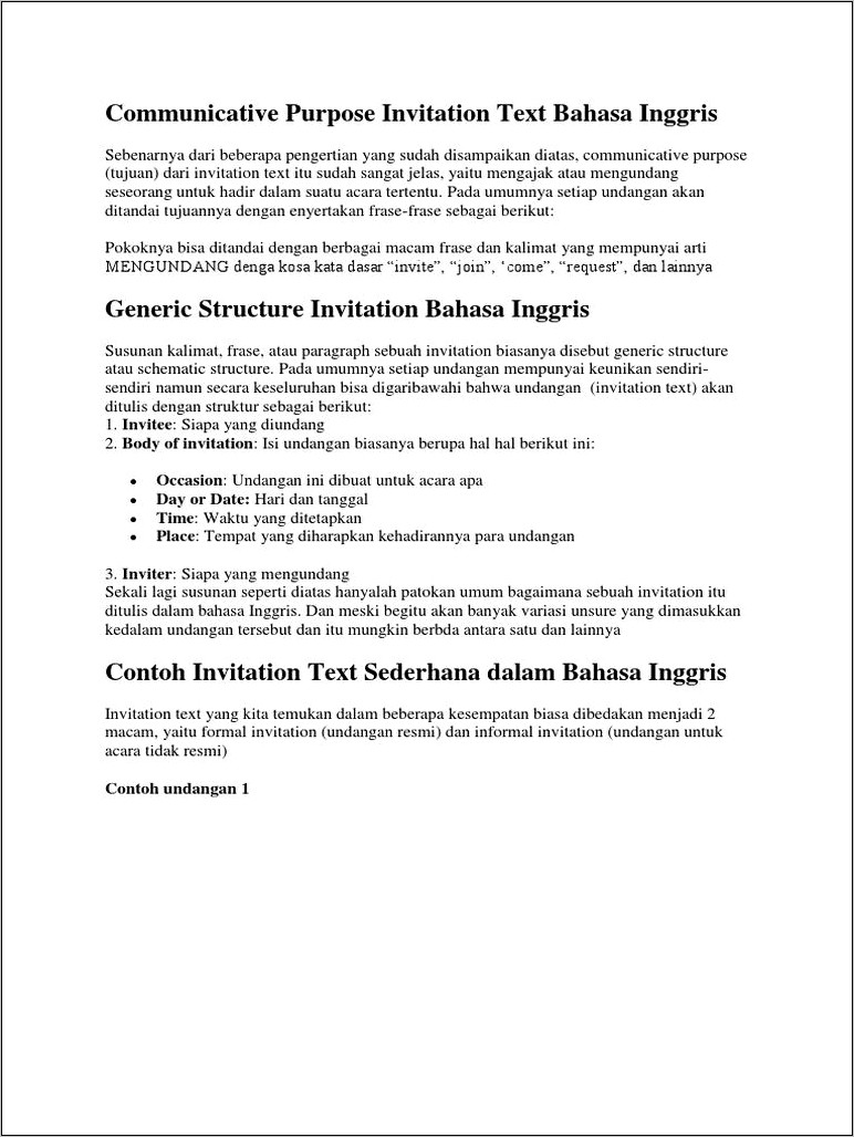 Contoh Surat Dinas Bahasa Inggris Beserta Artinya