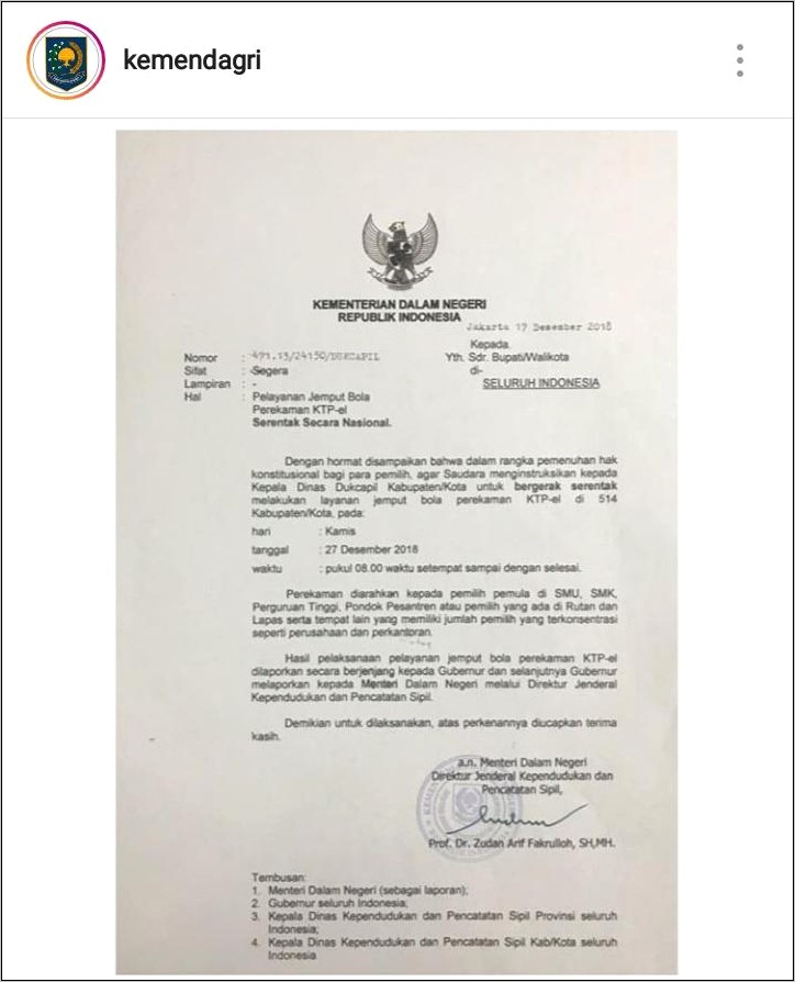 Contoh Surat Dinas Balasan