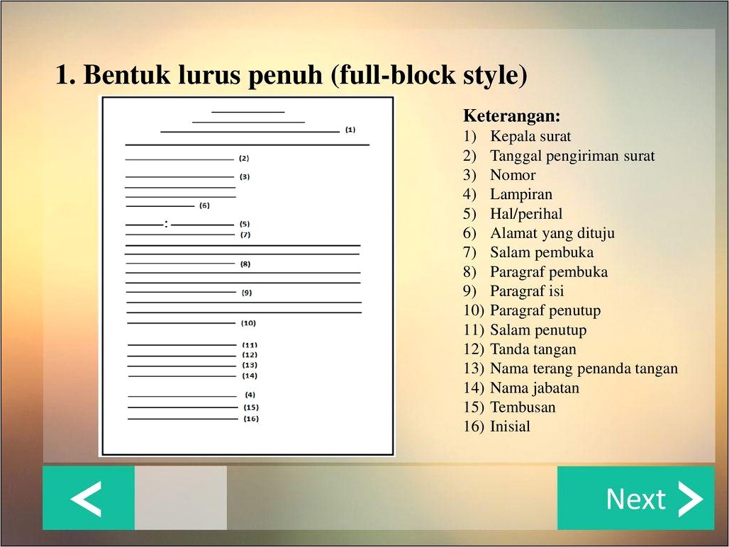 Contoh Surat Dinas Bentuk Lurus Penuh