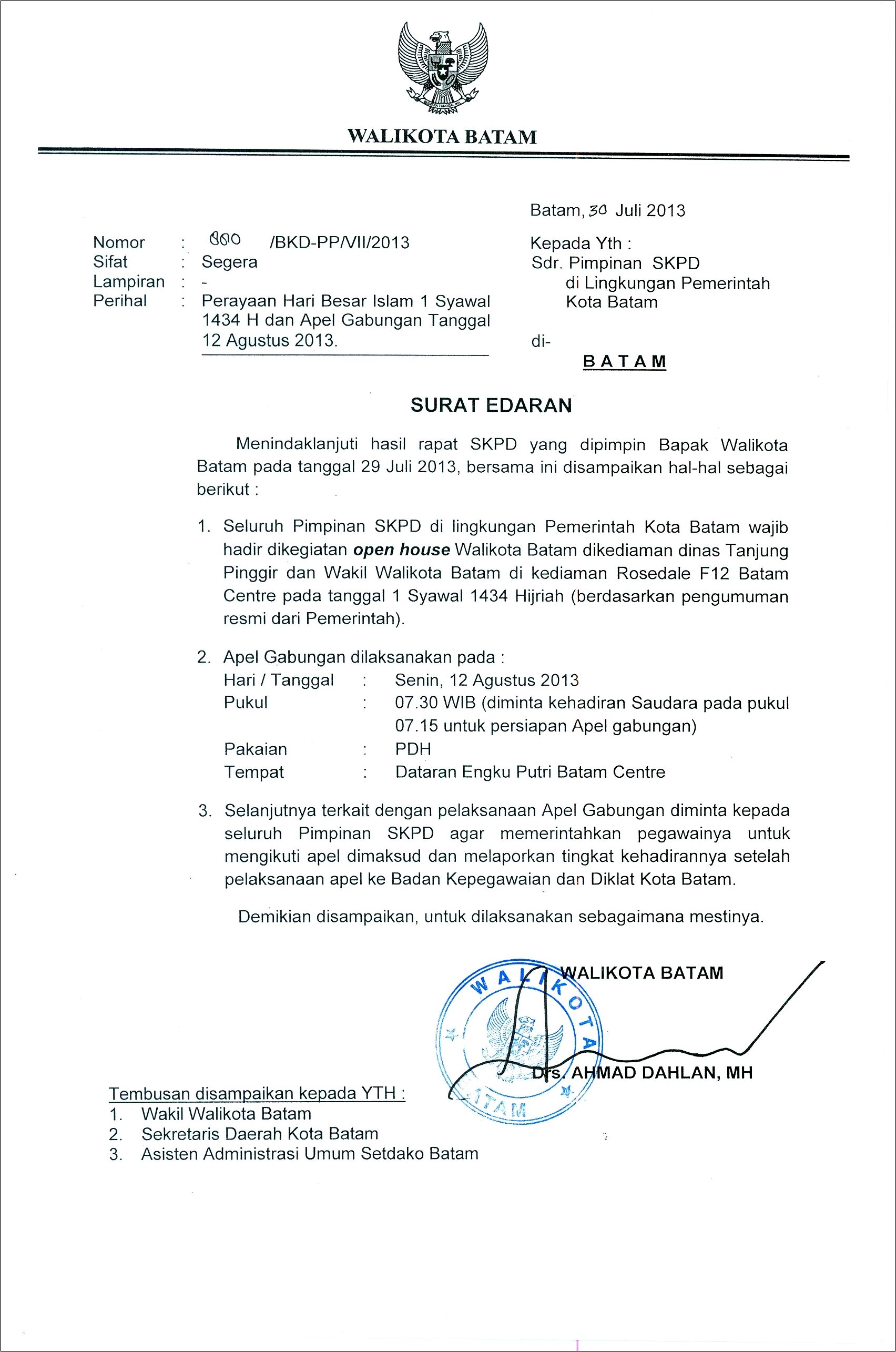 Contoh Surat Dinas Bkd Ke Kepala Dinas