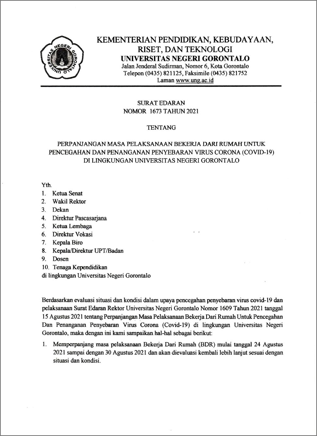 Contoh Surat Dinas Dari Ketua Program Vokasi Kepada Rektor