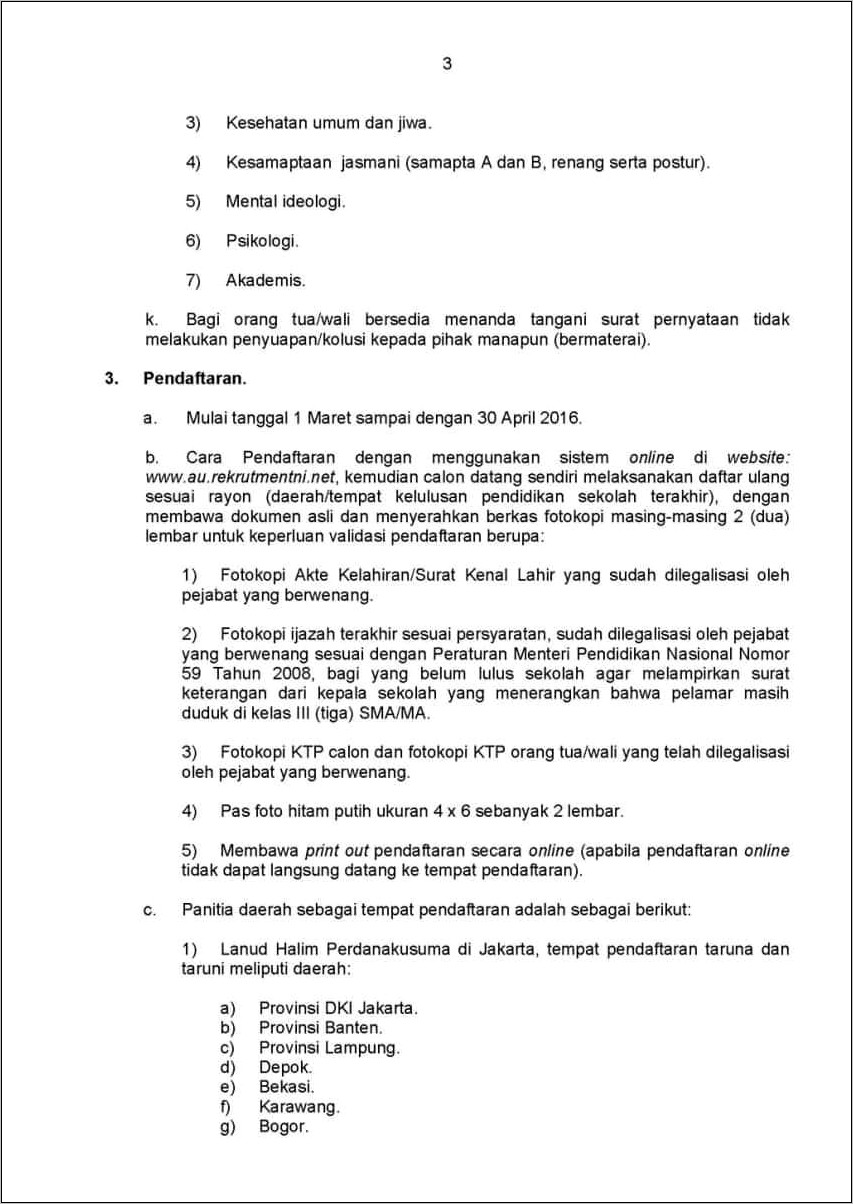 Contoh Surat Dinas Ikatan Tni