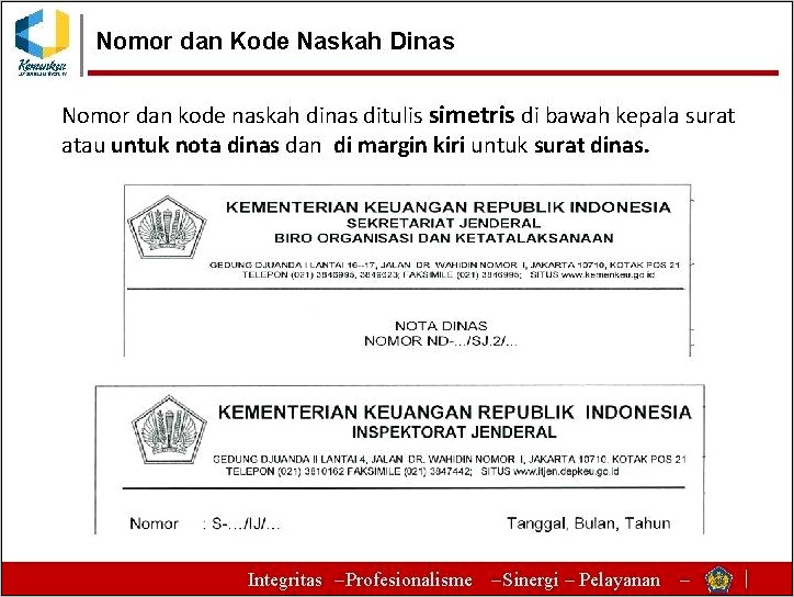 Contoh Surat Dinas Kementerian Keuangan Yang Salah