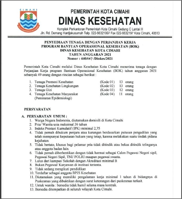 Contoh Surat Dinas Kesehatan Pdf