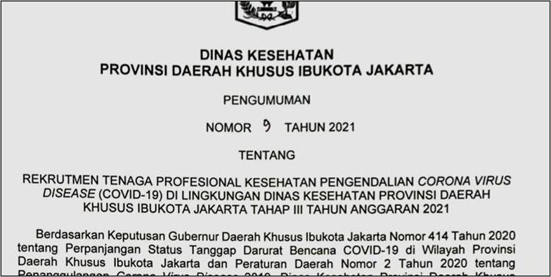 Contoh Surat Dinas Kesehatan Prov