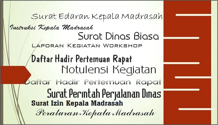 Contoh Surat Dinas Madrasah Ibtidaiyah