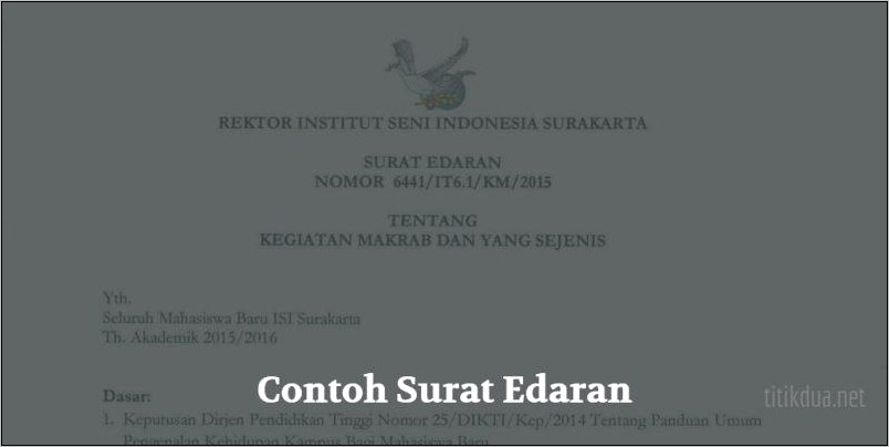 Contoh Surat Dinas Osis Surat Resmi