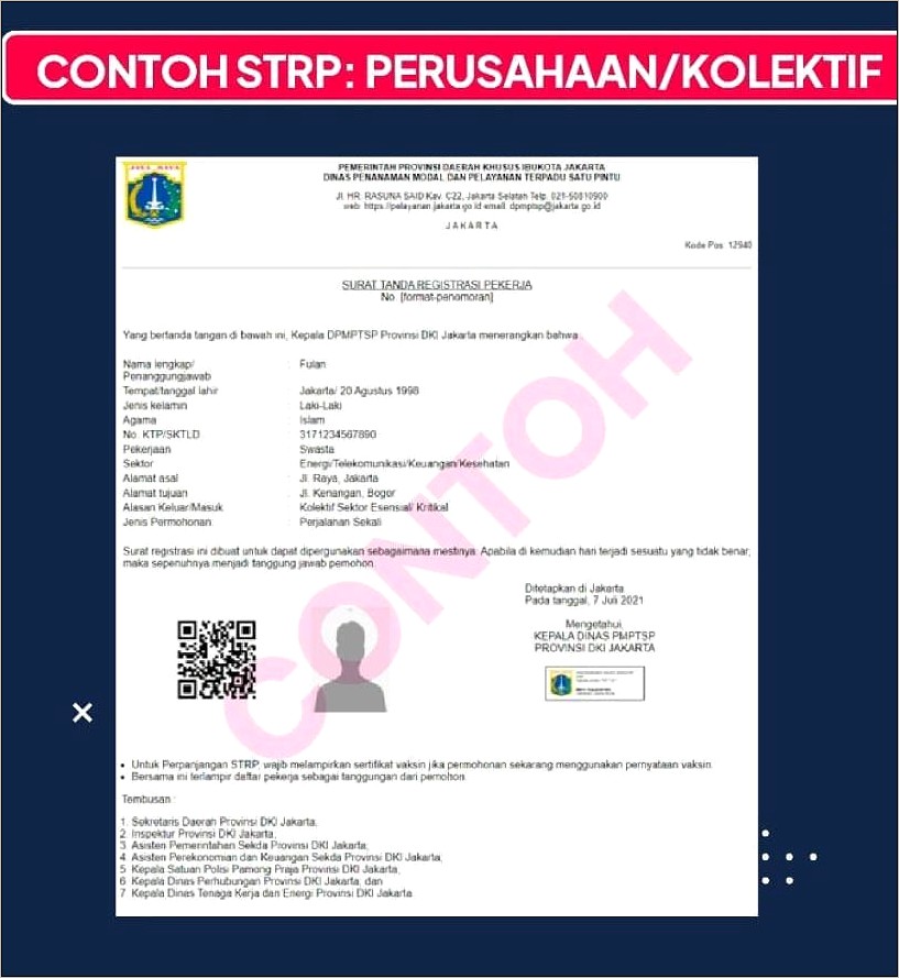 Contoh Surat Dinas Pemerintahan Jakarta Tanpa Stempel