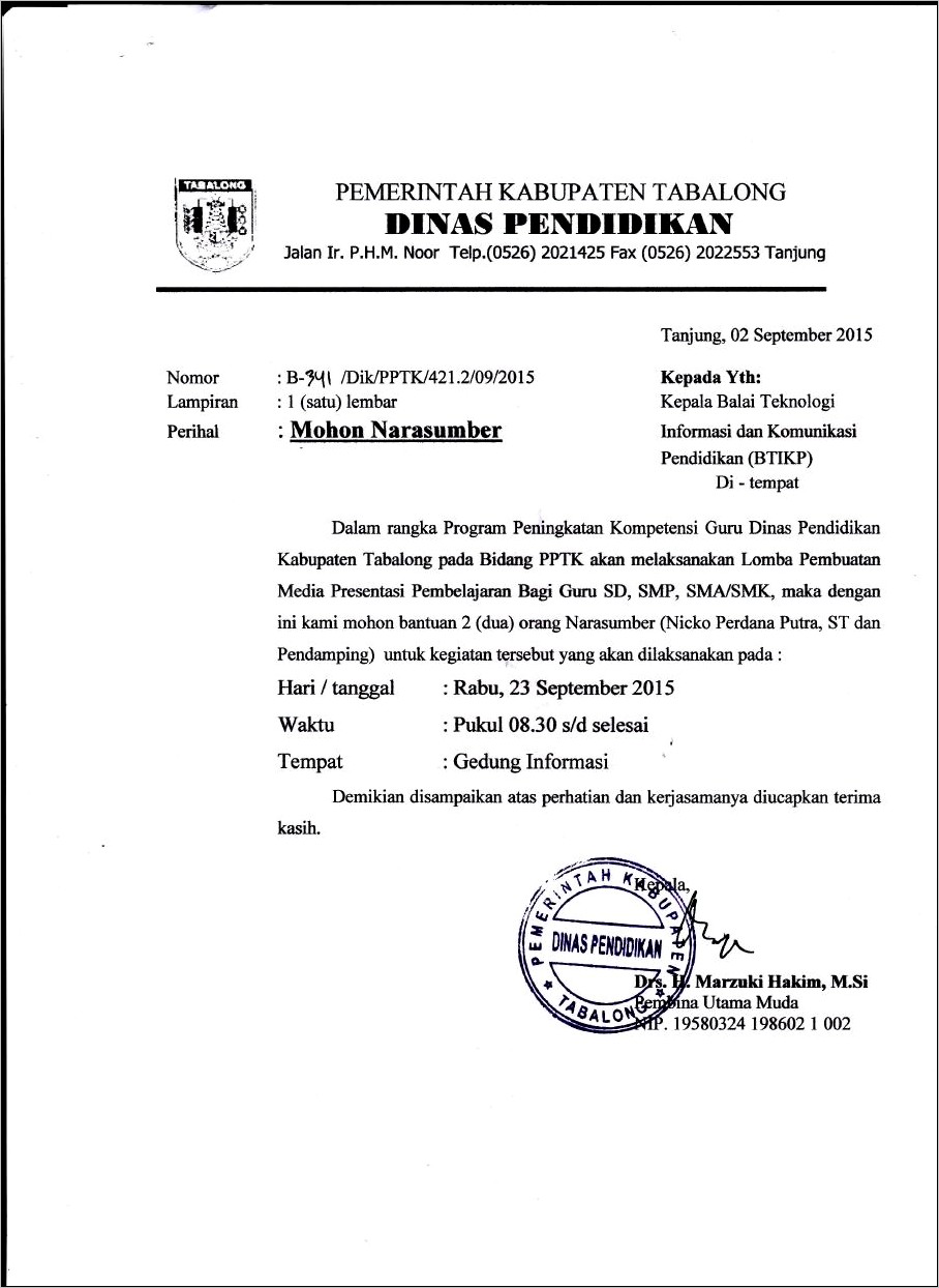 Contoh Surat Dinas Pemerintahan.doc