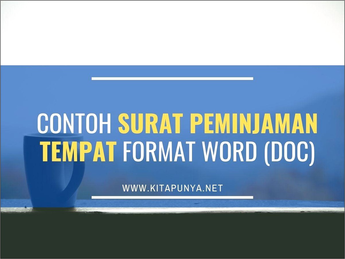 Contoh Surat Dinas Peminjaman Bdk Denpasar