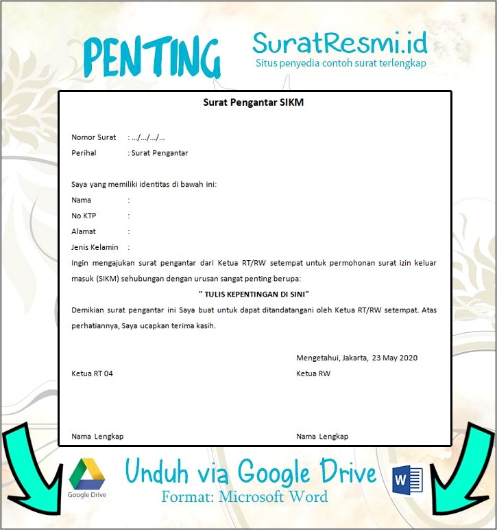 Contoh Surat Dinas Pergi Ke Luar Kota