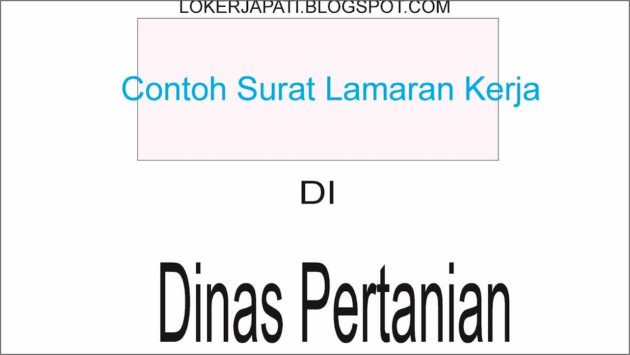 Contoh Surat Dinas Pertanian Pati