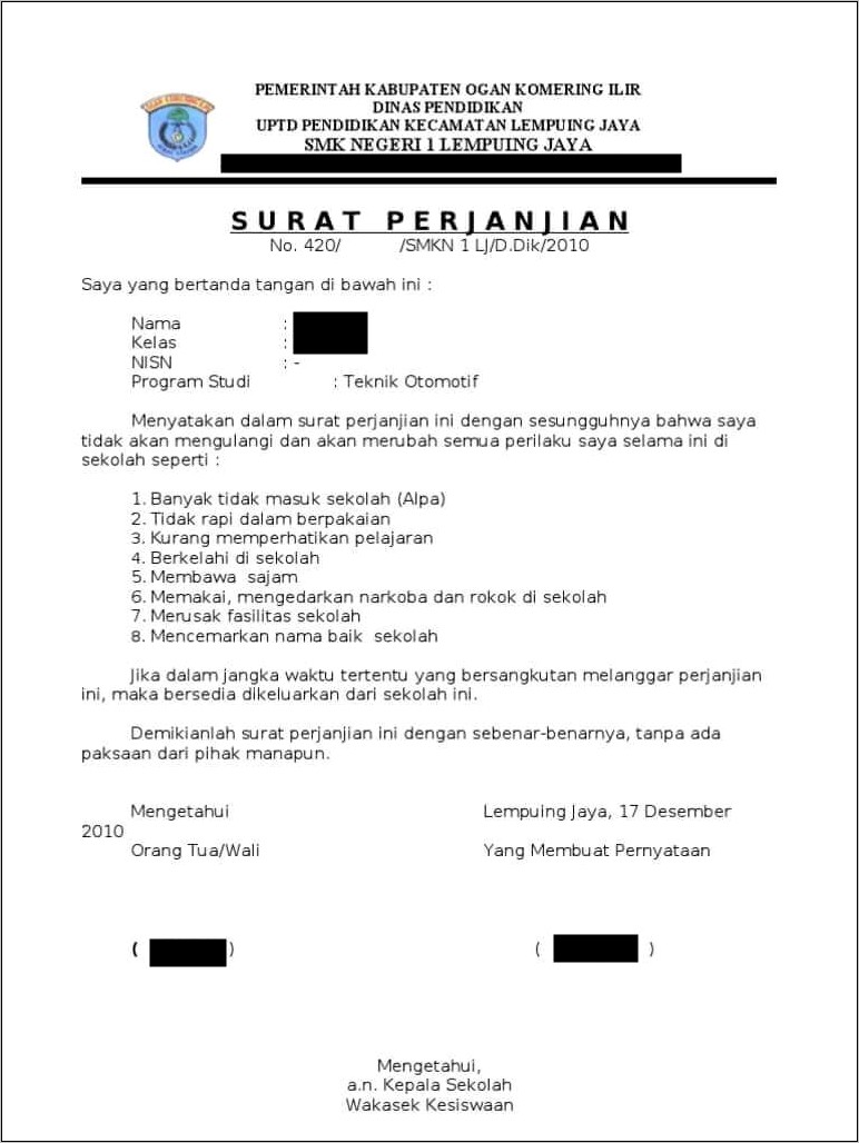 Contoh Surat Dinas Sekolah Yang Baik Dan Benar