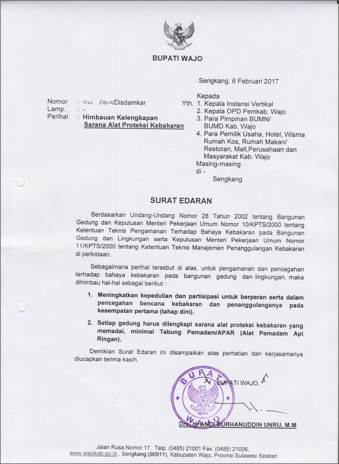 Contoh Surat Dinas Tentang Penetapan Retribusi Sampah Yang Tinggi