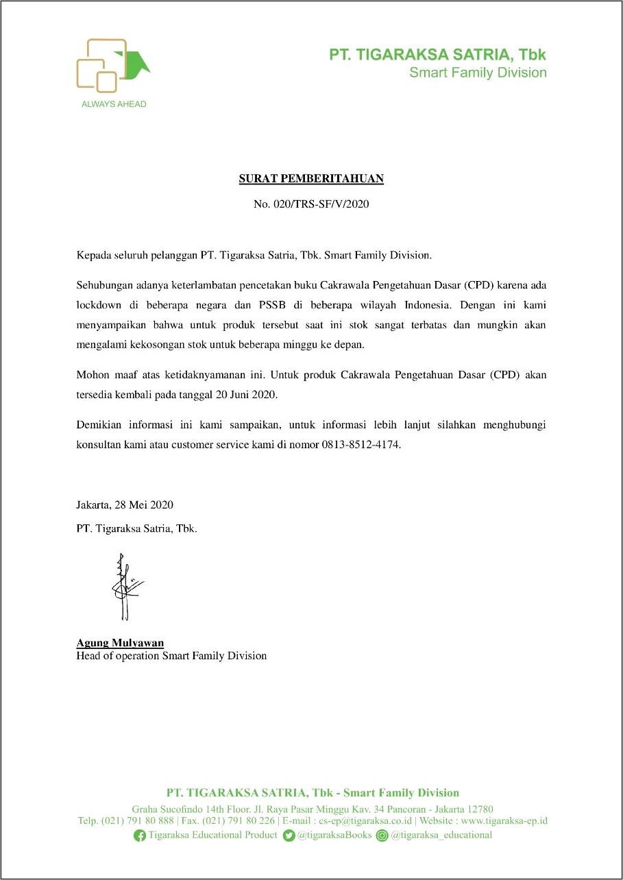 Contoh Surat Dinas Tentang Pengiriman Barang