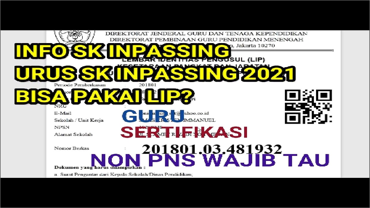 Contoh Surat Dinas Untuk Kepala Dinas Pendidikan Inpassing