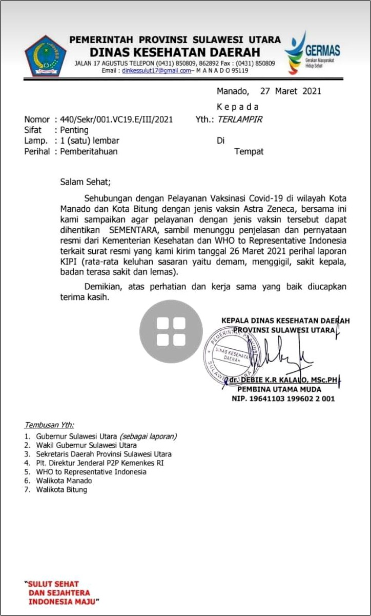 Contoh Surat Dinas Untuk Kesehatan