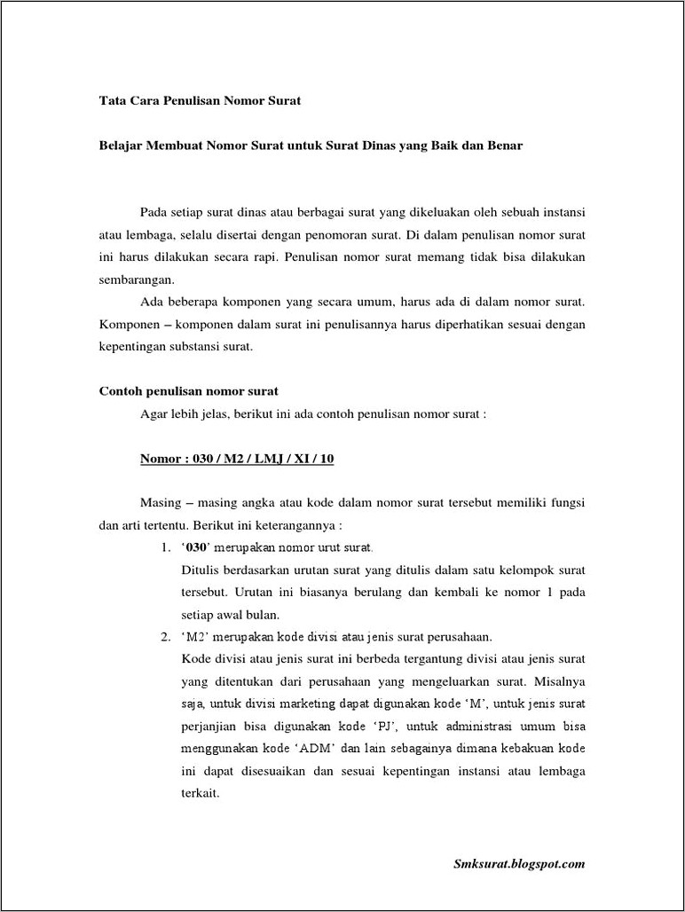 Contoh Surat Dinas Yang Baik Dan Benar Pdf