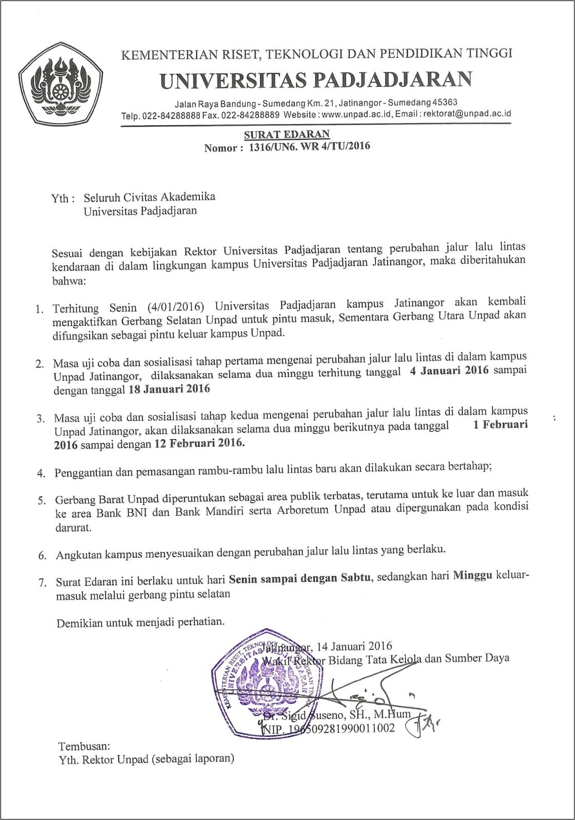 Contoh Surat Edaran Di Perusahaan