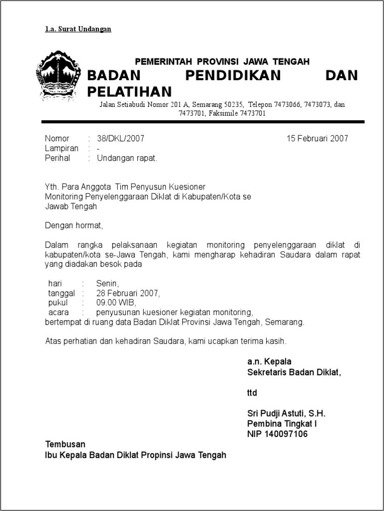 Contoh Surat Edaran Dinas Doc