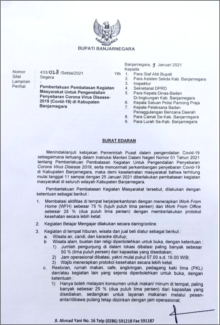 Contoh Surat Edaran Rumah Dinas Dari Kepolisian