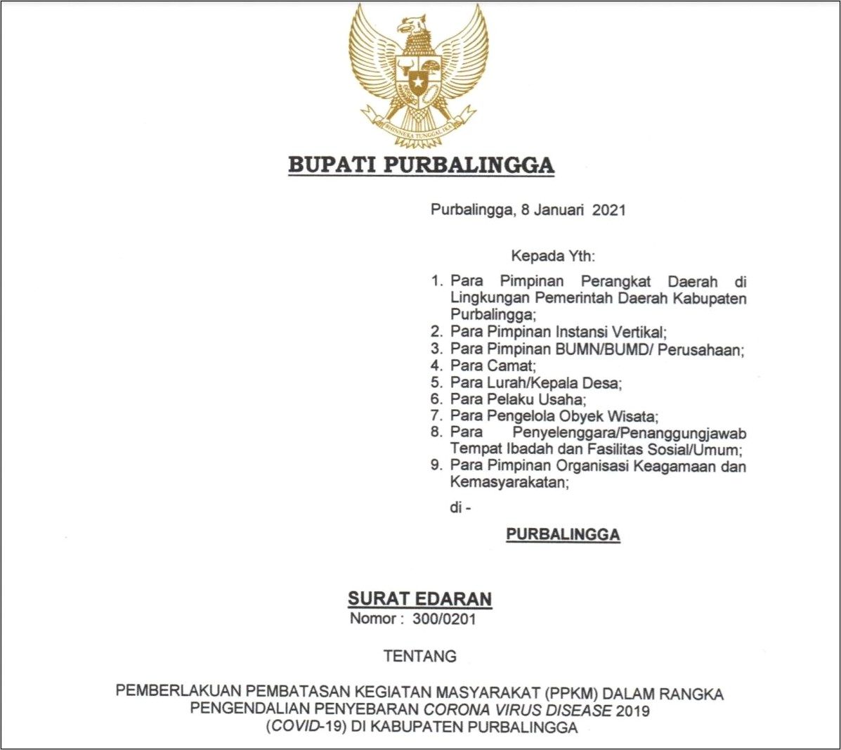 Contoh Surat Edaran Sop Perusahaan