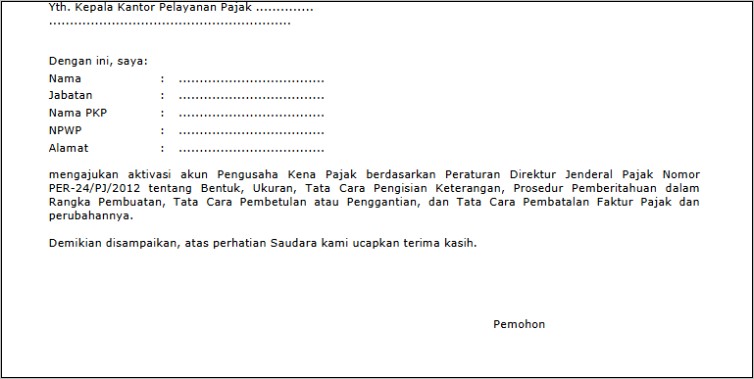 Contoh Surat Ganti Npwp Perusahaan