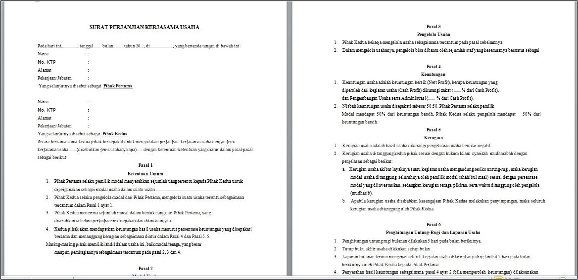 Contoh Surat Hutang Perusahaan Kepada Pemegang Saham