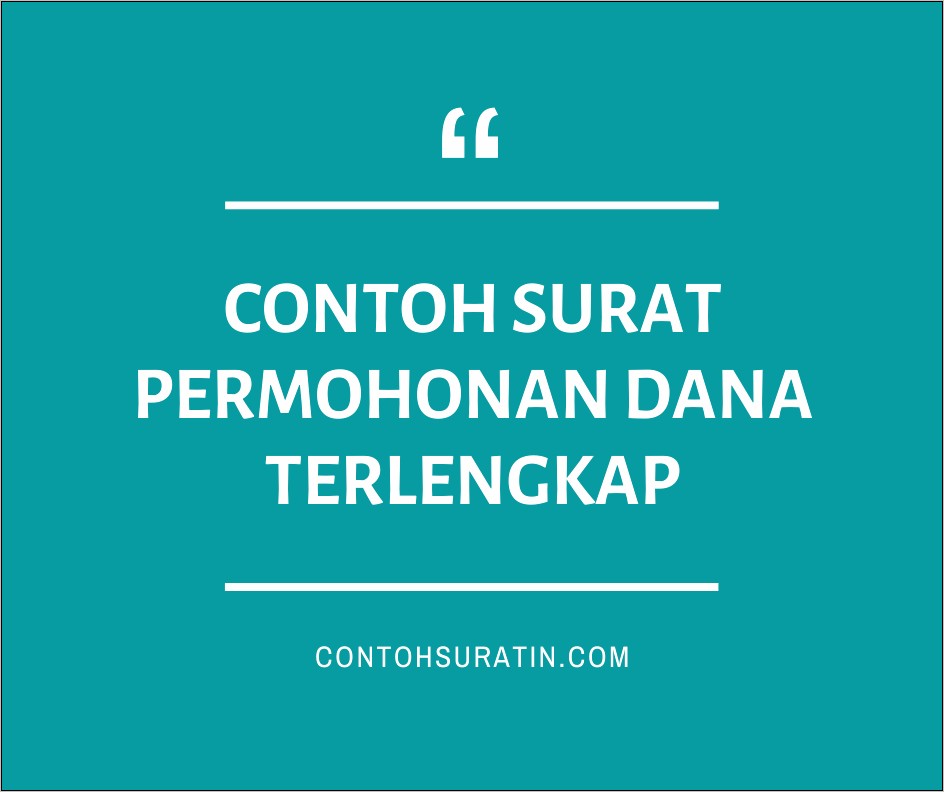 Contoh Surat Ijin Usaha Dana