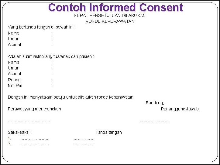 Contoh Surat Informed Consent Pasien Ke Perusahaan