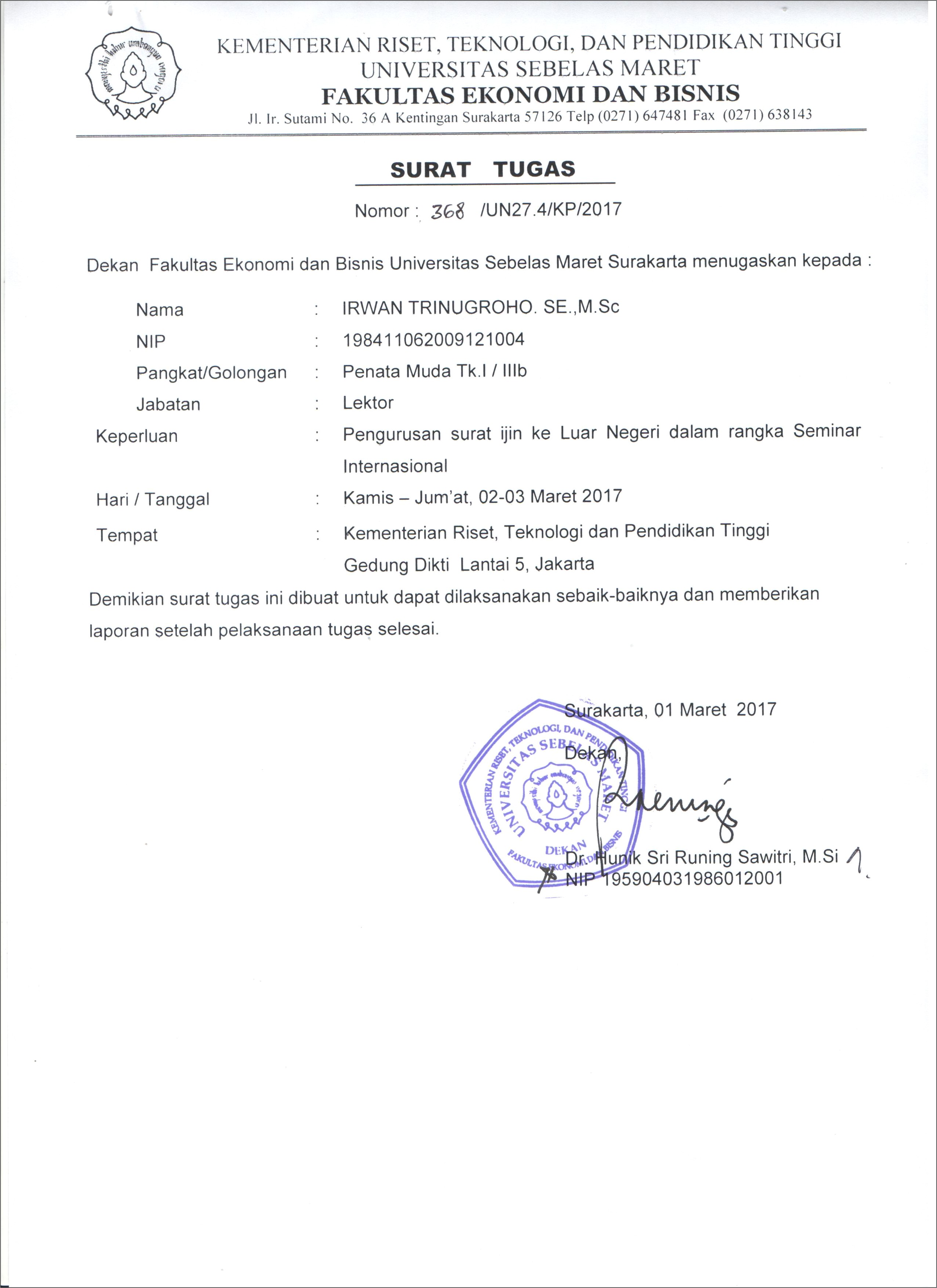 Contoh Surat Izin Cuti Kepala Dinas 2019 Bkd Kota Kediri