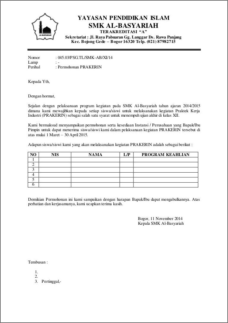 Contoh Surat Izin Doping Untuk Pkl