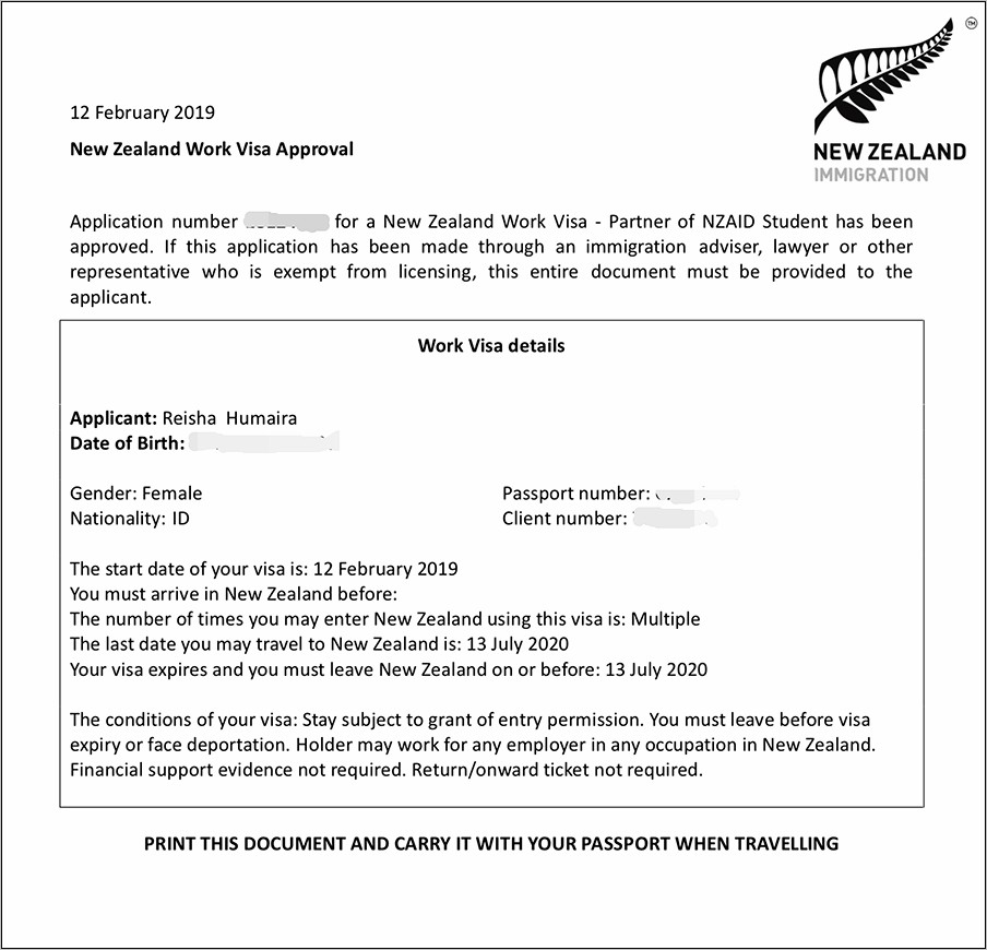 Contoh Surat Izin Istri Untuk Visa New Zeland