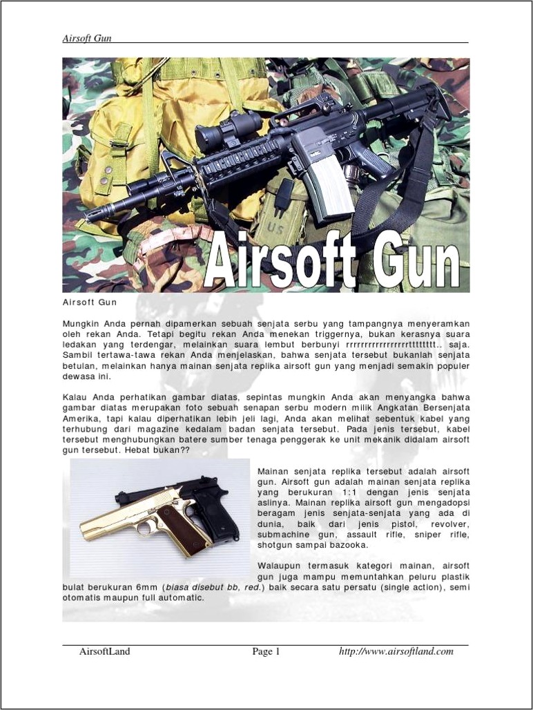 Contoh Surat Izin Kepemilikan Airsoft Gun