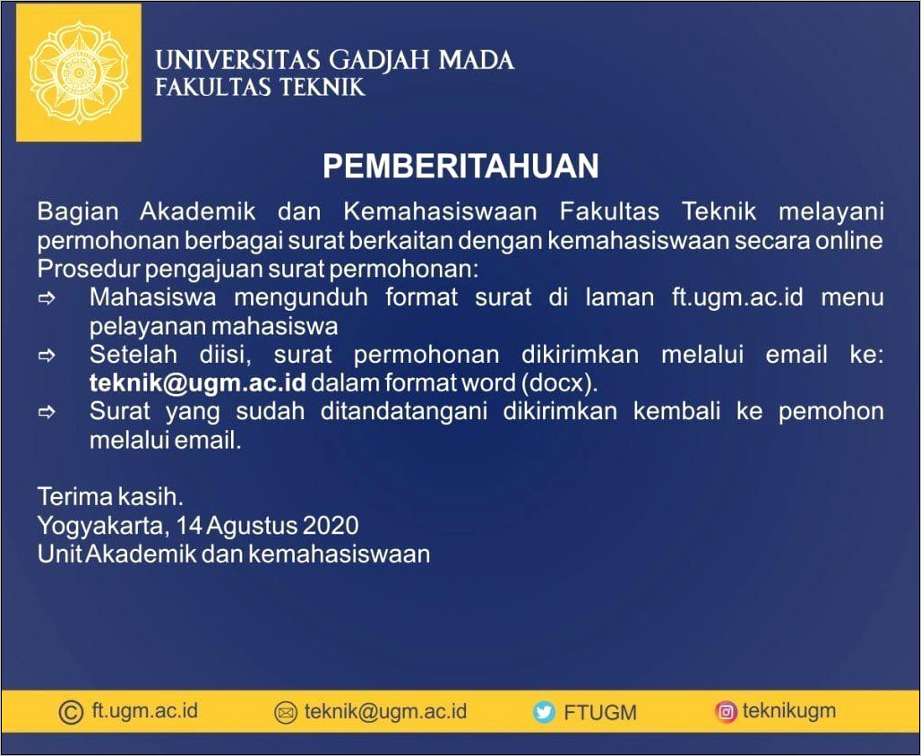 Contoh Surat Izin Mahasiswa Dengan Word