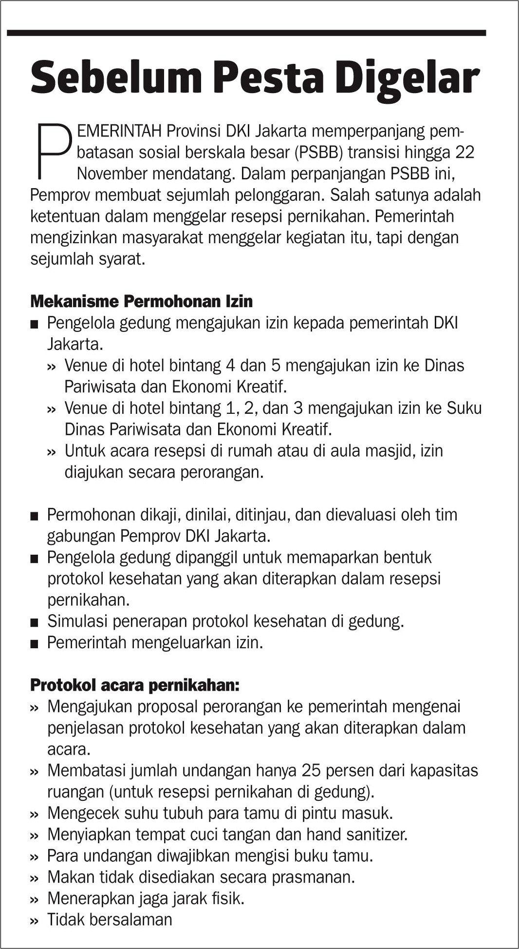 Contoh Surat Izin Resepsi Perkawinan