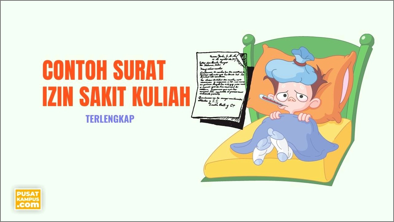 Contoh Surat Izin Sakit Dengan Bahasa Inggris Kuliah