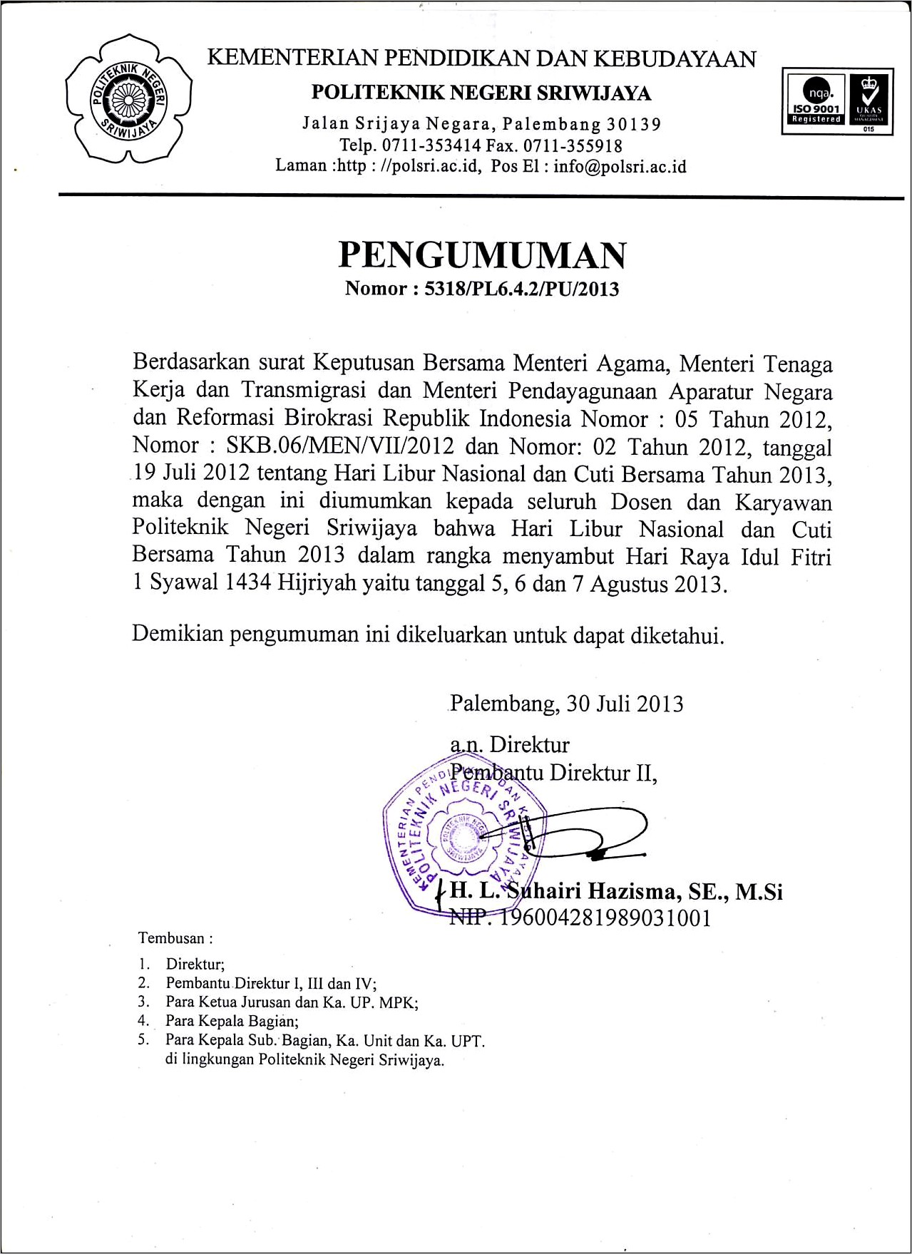 Contoh Surat Izin Sekolah 17 Agustus