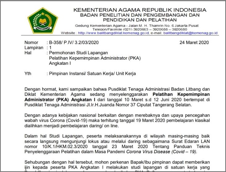 Contoh Surat Izin Studi Banding K3s Untuk Dinas Pendidikan