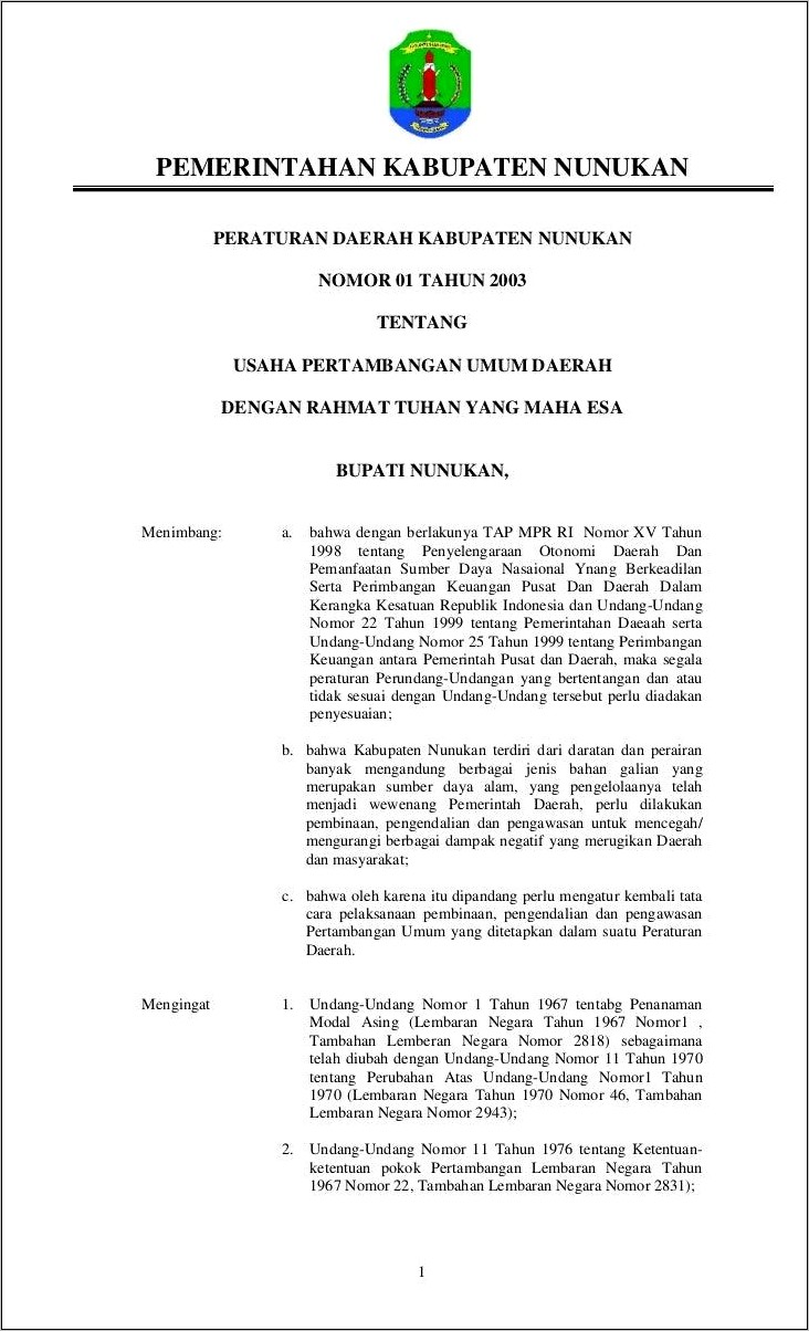 Contoh Surat Izin Tambang Galian Tanah Sirtu Jantan