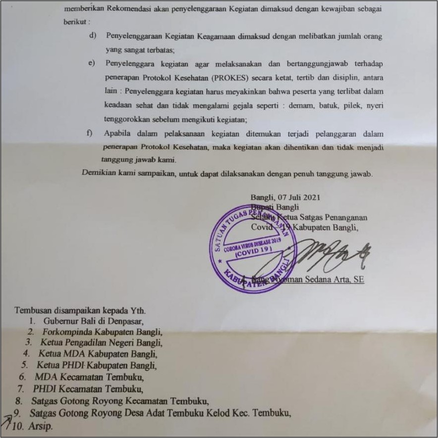 Contoh Surat Izin Tidak Dapat Mengikuti Rapat