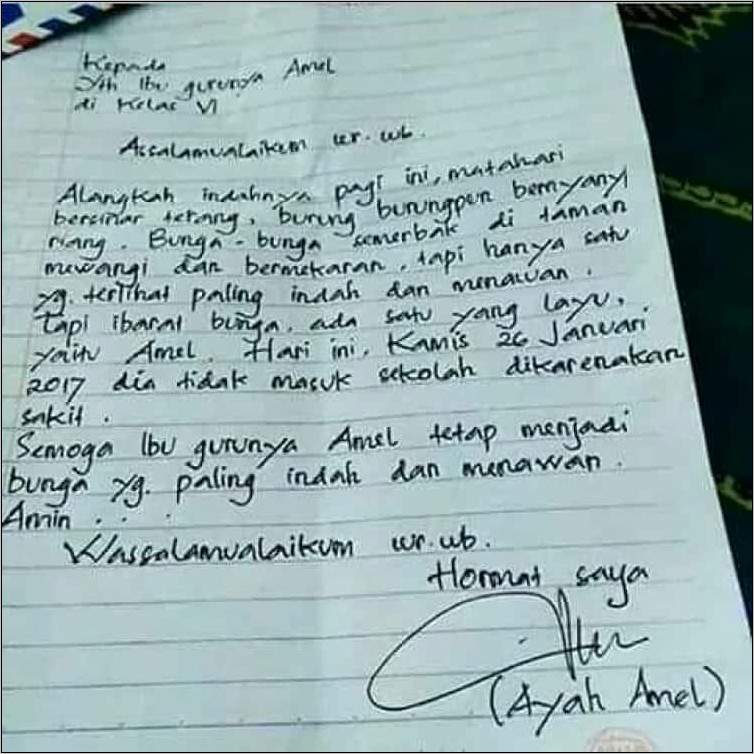 Contoh Surat Izin Tidak Masuk Kegiatan Kampus