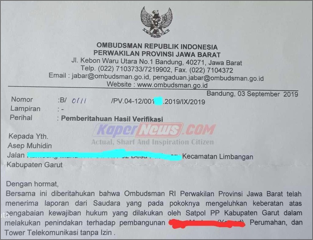 Contoh Surat Izin Untuk Satpol Pp Inhu