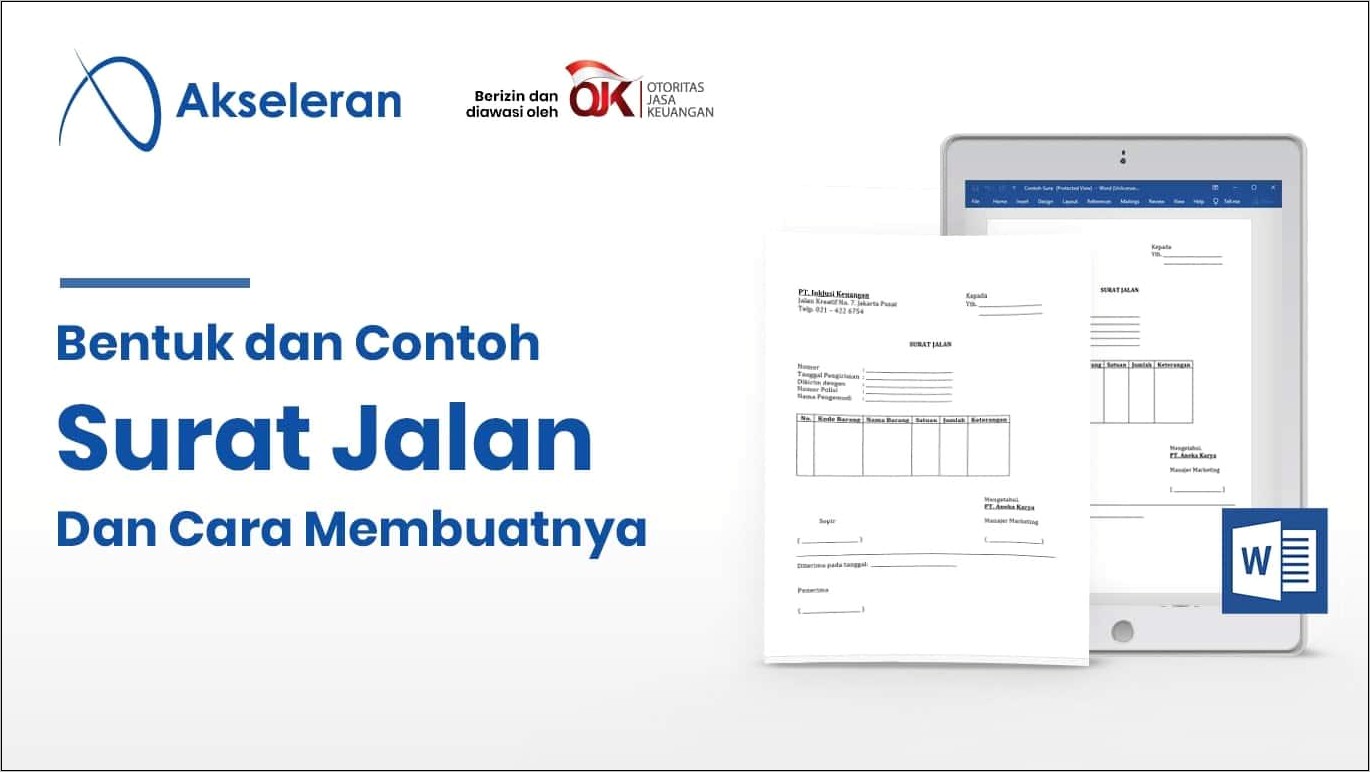 Contoh Surat Jalan Barang Dari Perusahaan